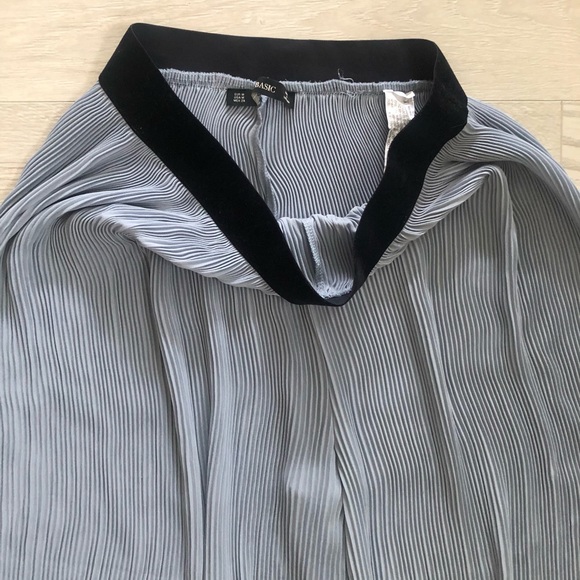 ZARA Pleated Culottes Trousers Cropped Pants - Picture 6 of 16